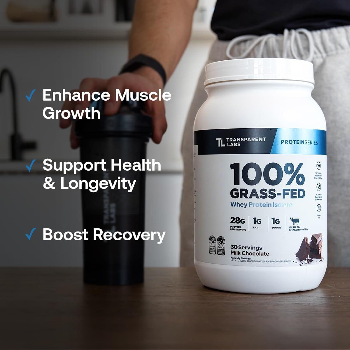 Transparent Labs Grass-Fed Whey Protein Isolate